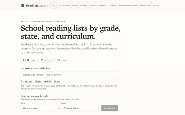 De homepage van readinglist.school in een browservenster en sculptclub.nl op een telefoon